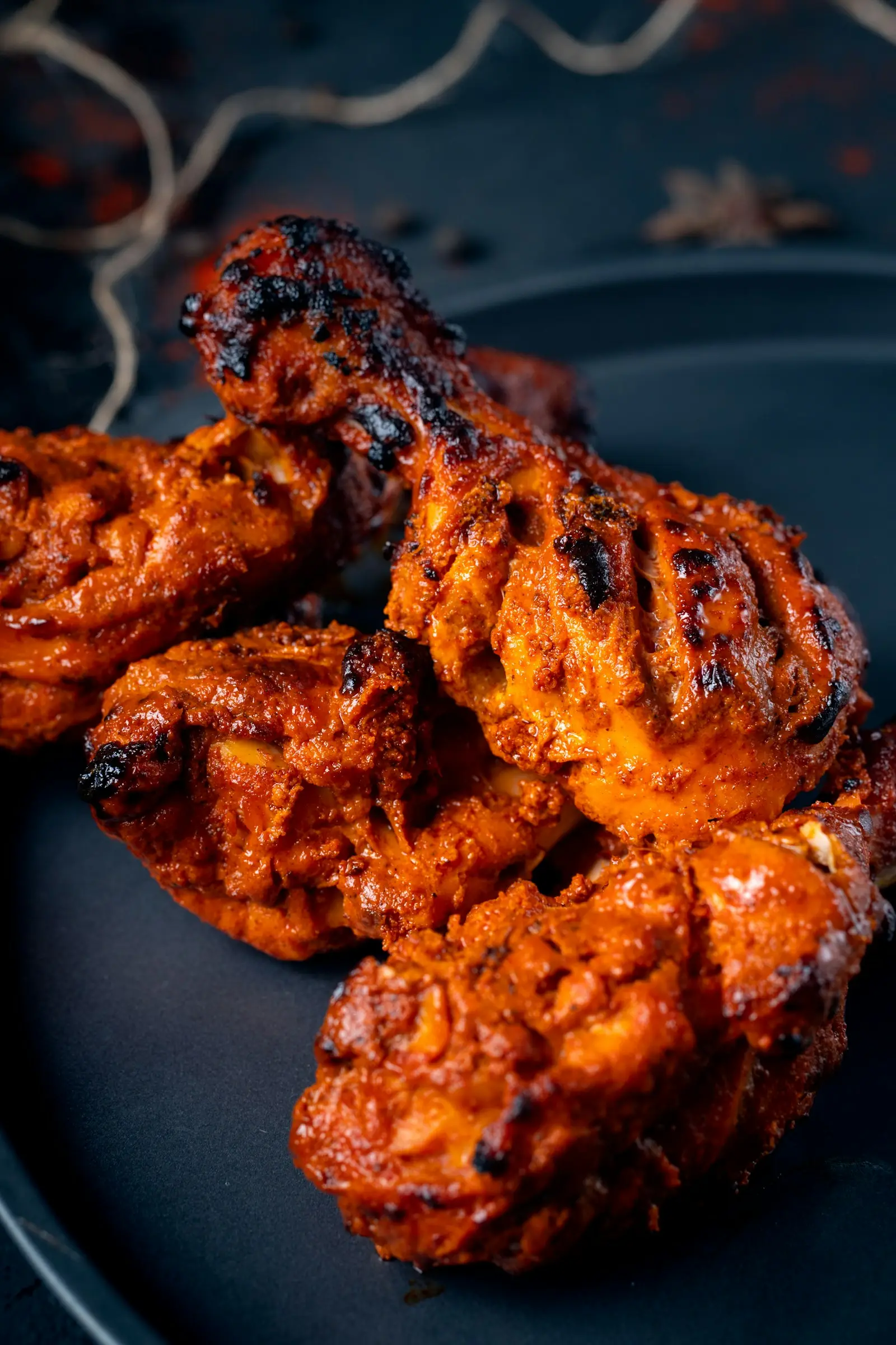 Tandoori chicken fresh off the grill